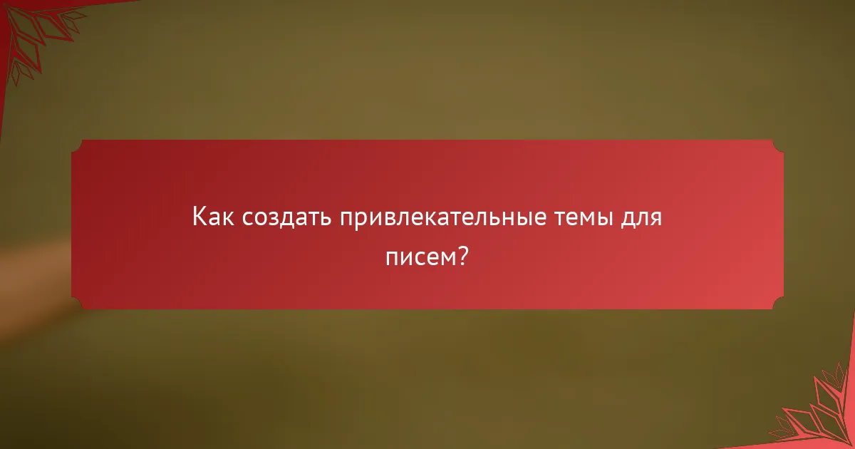 Как создать привлекательные темы для писем?
